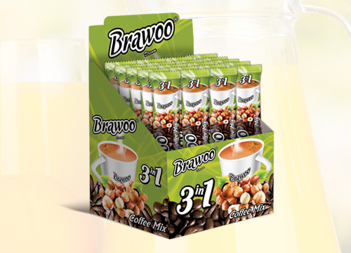 Brawoo 3 in 1 Fındık Aromalı Karışık Kahve